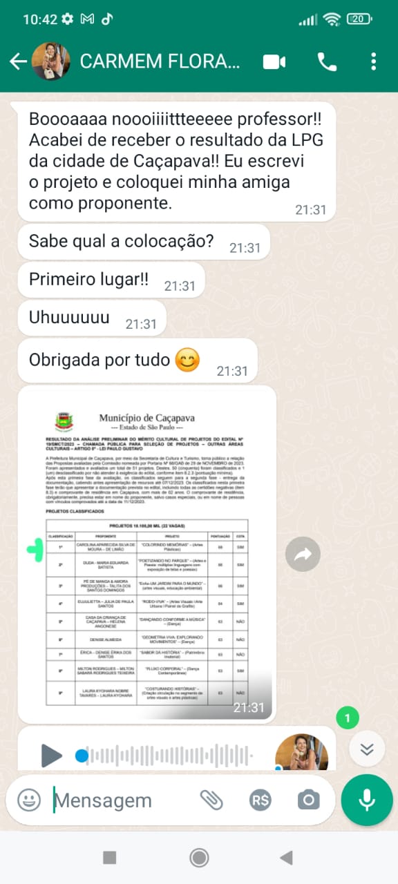 depoimento carmem flora 1