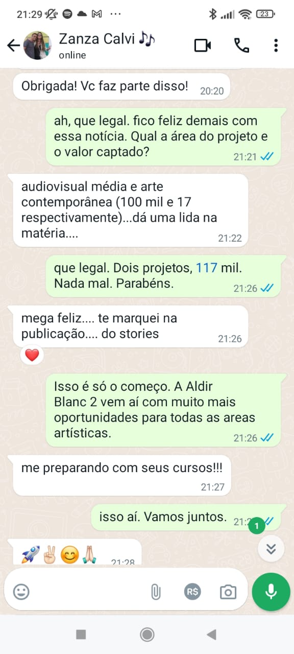 depoimento zanza calvi